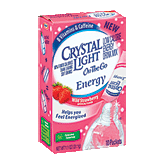 Crystal Light Energy Drink Mix On The Go Energy Wild Strawberry 1.1 Oz Left Picture